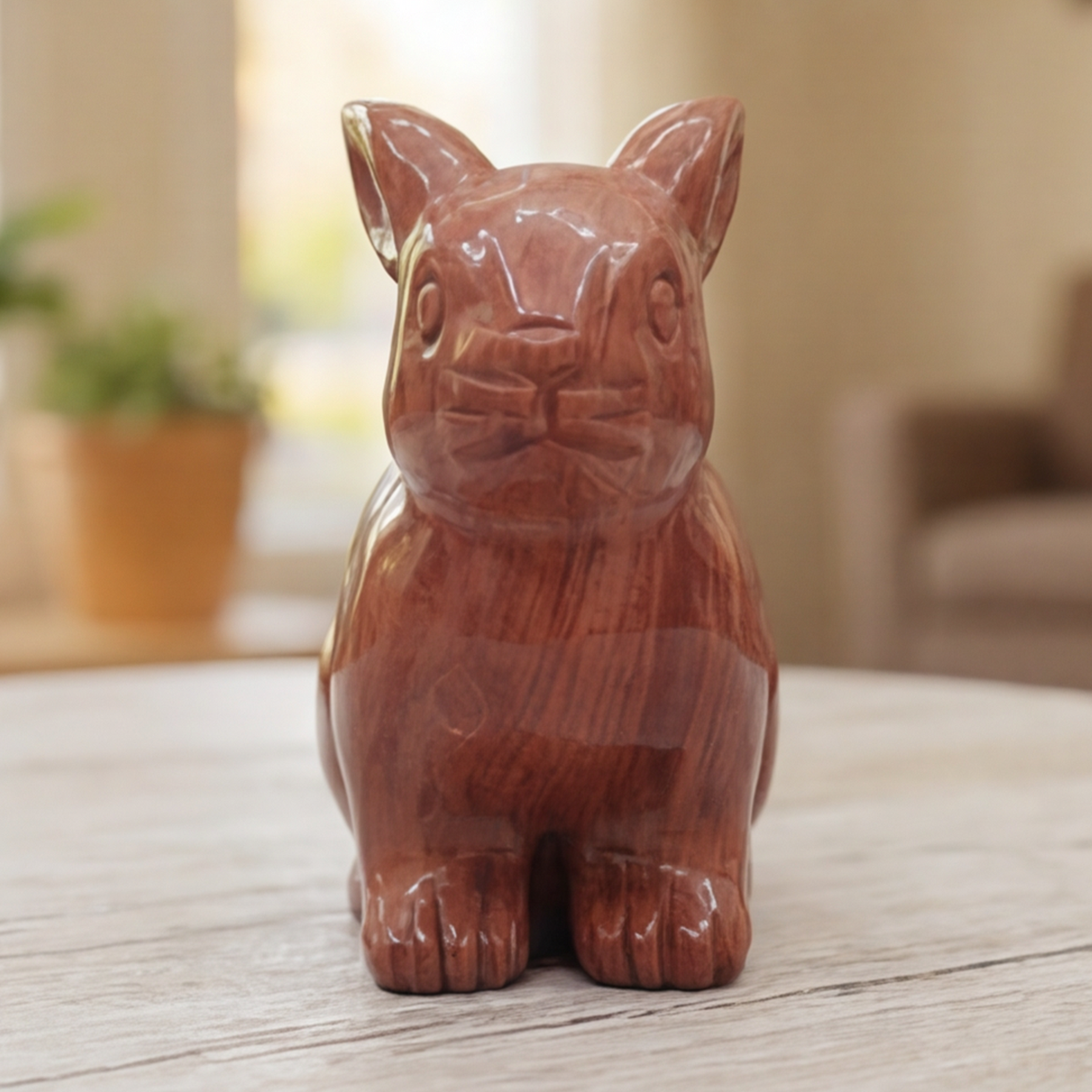 Red Jesper Rabbit Carving — view 8