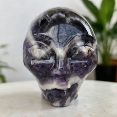 3 Inch Dream Amethyst Alien Crystal Skull — view 8
