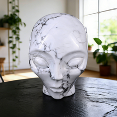 3.8 Inch Howlite Alien Crystal Skull — view 8