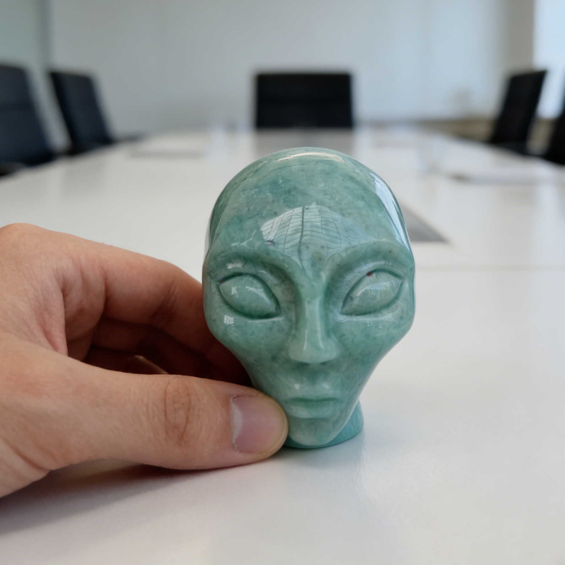 2 Inch Amazonite Alien Crystal Skull – Skull — view 8
