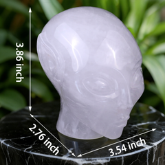 3.8 Inch Angola Quartz Alien Crystal Skull — view 2