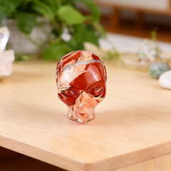3.8 Inch Red Jasper Alien Crystal Skull — view 1
