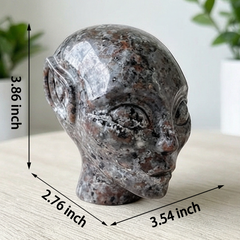 3.8 Inch Fire Stone Alien Crystal Skull — view 2