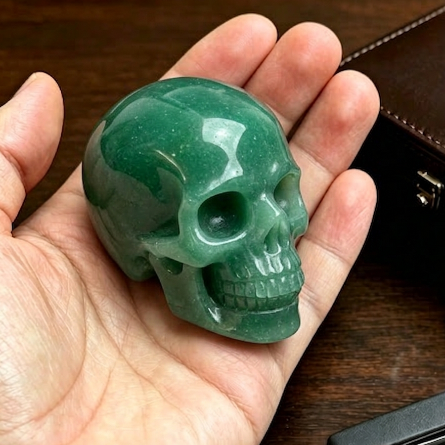 2 Inch Green Aventurine Crystal Skull – Skull — view 1