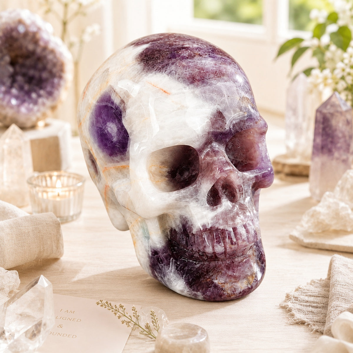 3-inch Dream Amethyst Skull