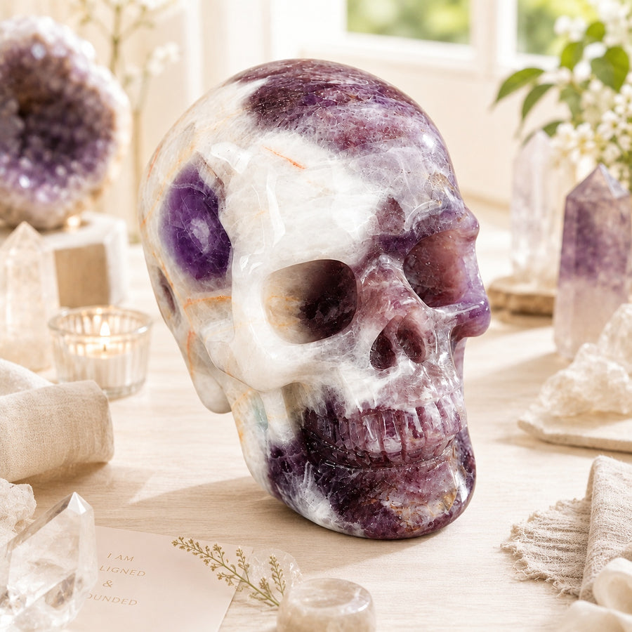 3-inch Dream Amethyst Skull