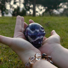 3 Inch Dream Amethyst Alien Crystal Skull — view 1