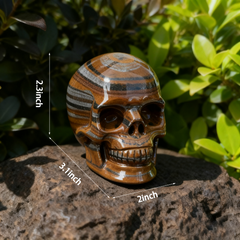 3 Inch Tiger Iron Crystal Skull — view 2