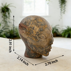 3 Inch Leopard Skin Jasper Alien Crystal Skull — view 2