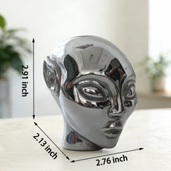 3 Inch Tektite Alien Crystal Skull – Natural Meteorite Stone — view 2