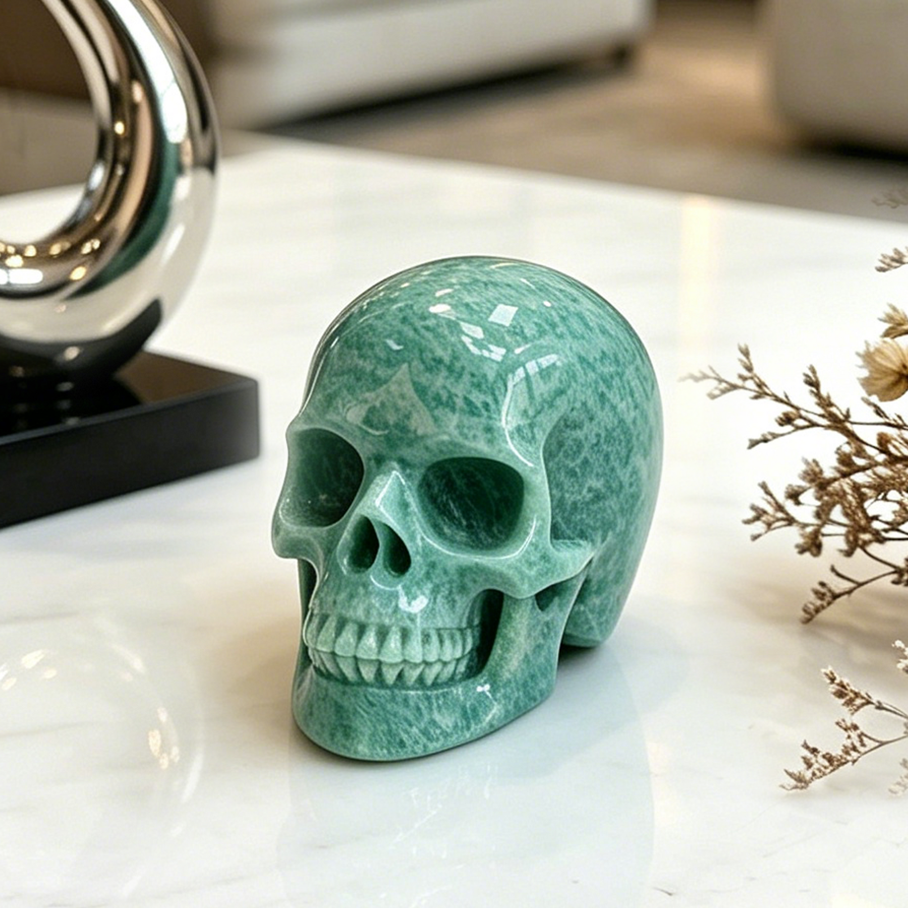 3 Inch Amazonite Crystal Skull — view 1