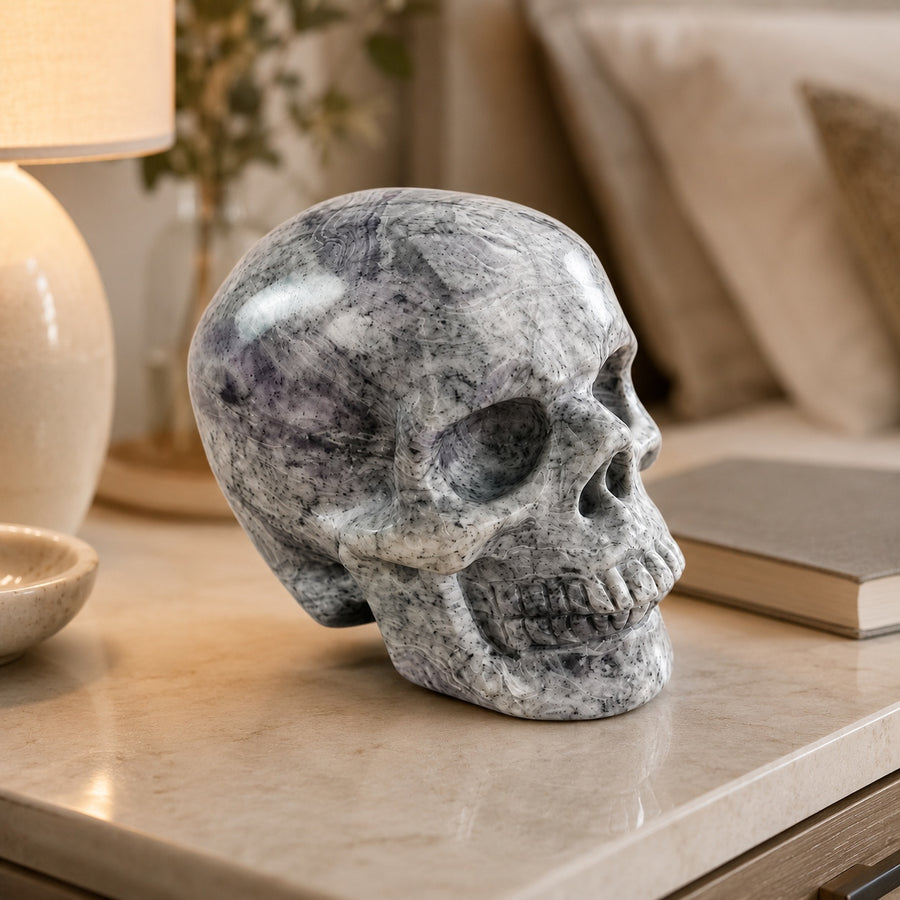 3-inch Purple Malachite Skull