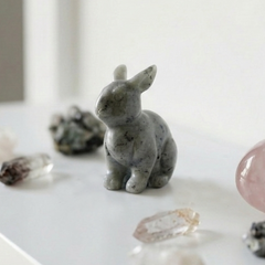 Labradorite Rabbit Carving — view 8