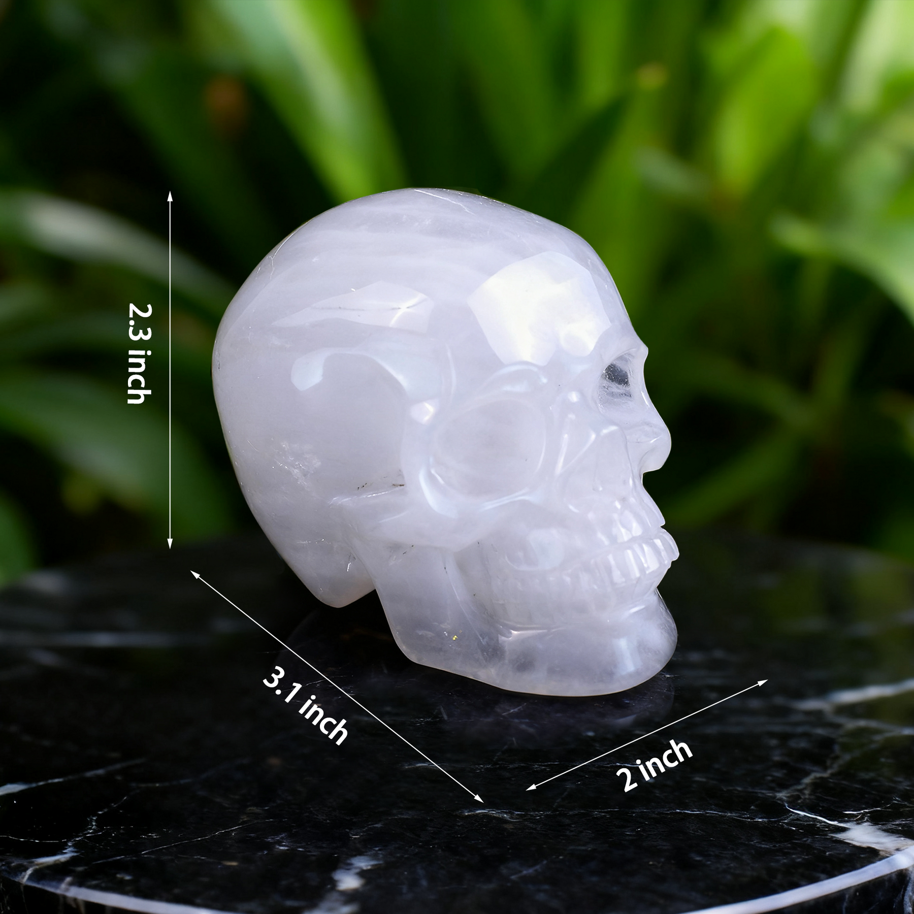 3 Inch Angola Quartz Crystal Skull — view 2