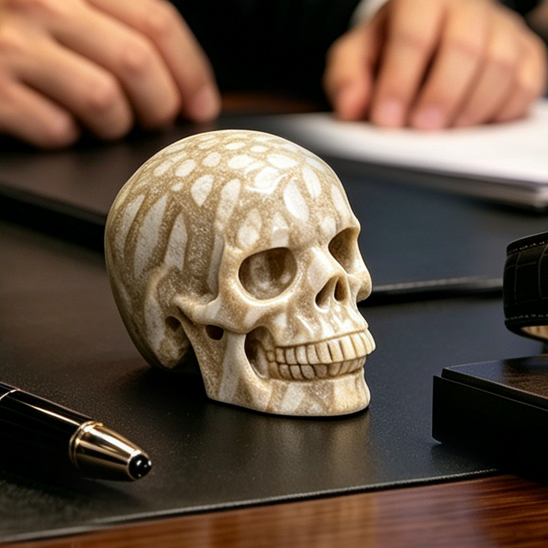 3 Inch Coral Fossil Crystal Skull — view 1