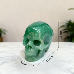 3 Inch Green Aventurine Crystal Skull — view 2