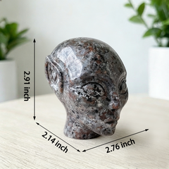 3 Inch Fire Stone Alien Crystal Skull – Gemstone — view 2