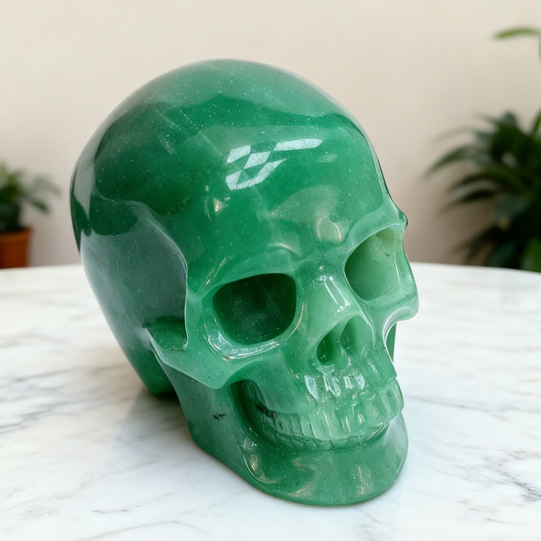 3 Inch Green Aventurine Crystal Skull — view 7