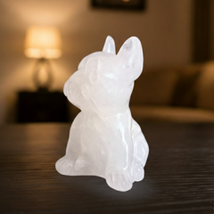 Angola Quartz Puppy Carving – Animal Sculpture — view 4