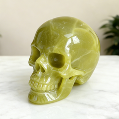 2 Inch Serpentine Crystal Skull – Mini Stone — view 4