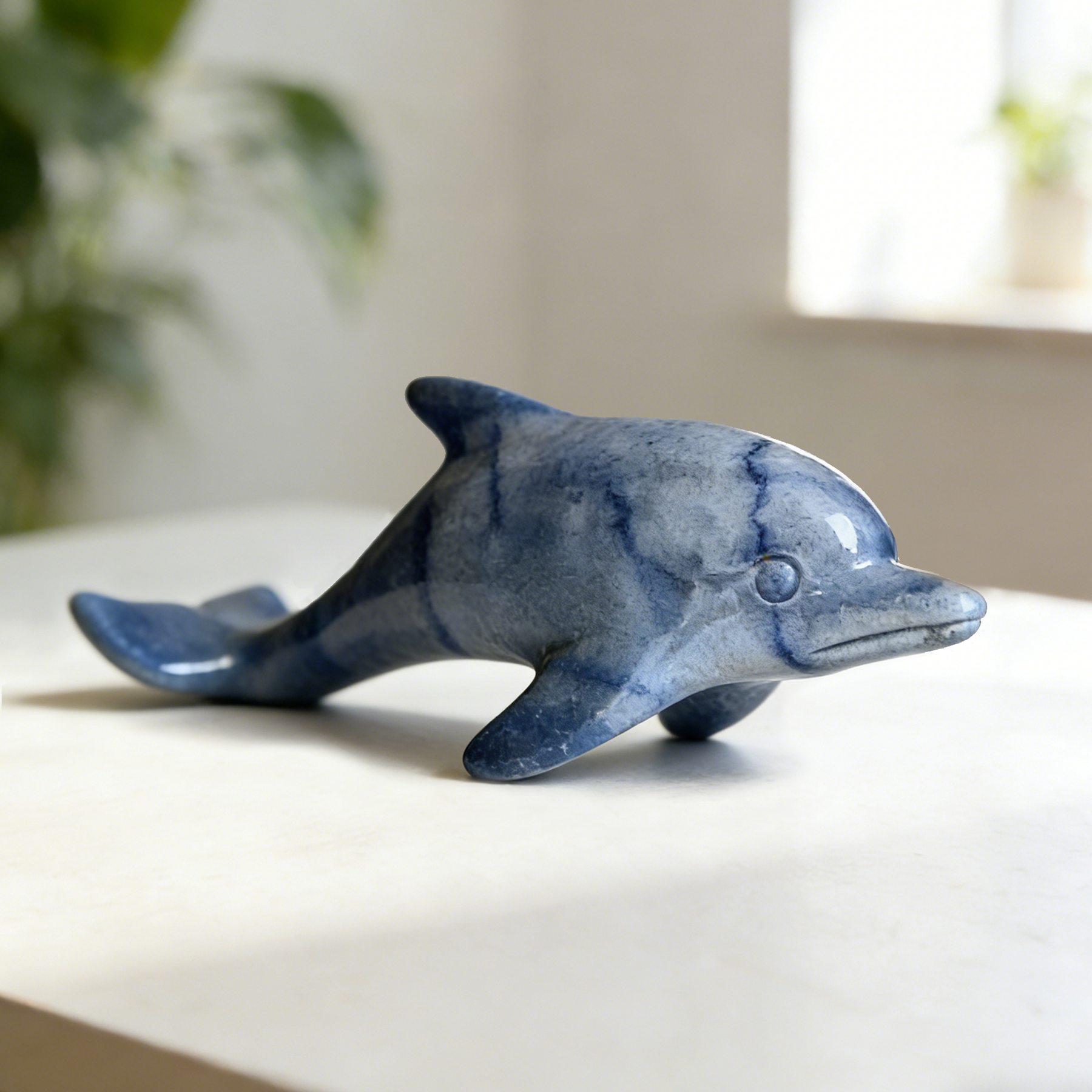 Blue Aventurine Dolphin Carving – Sculpture — view 6