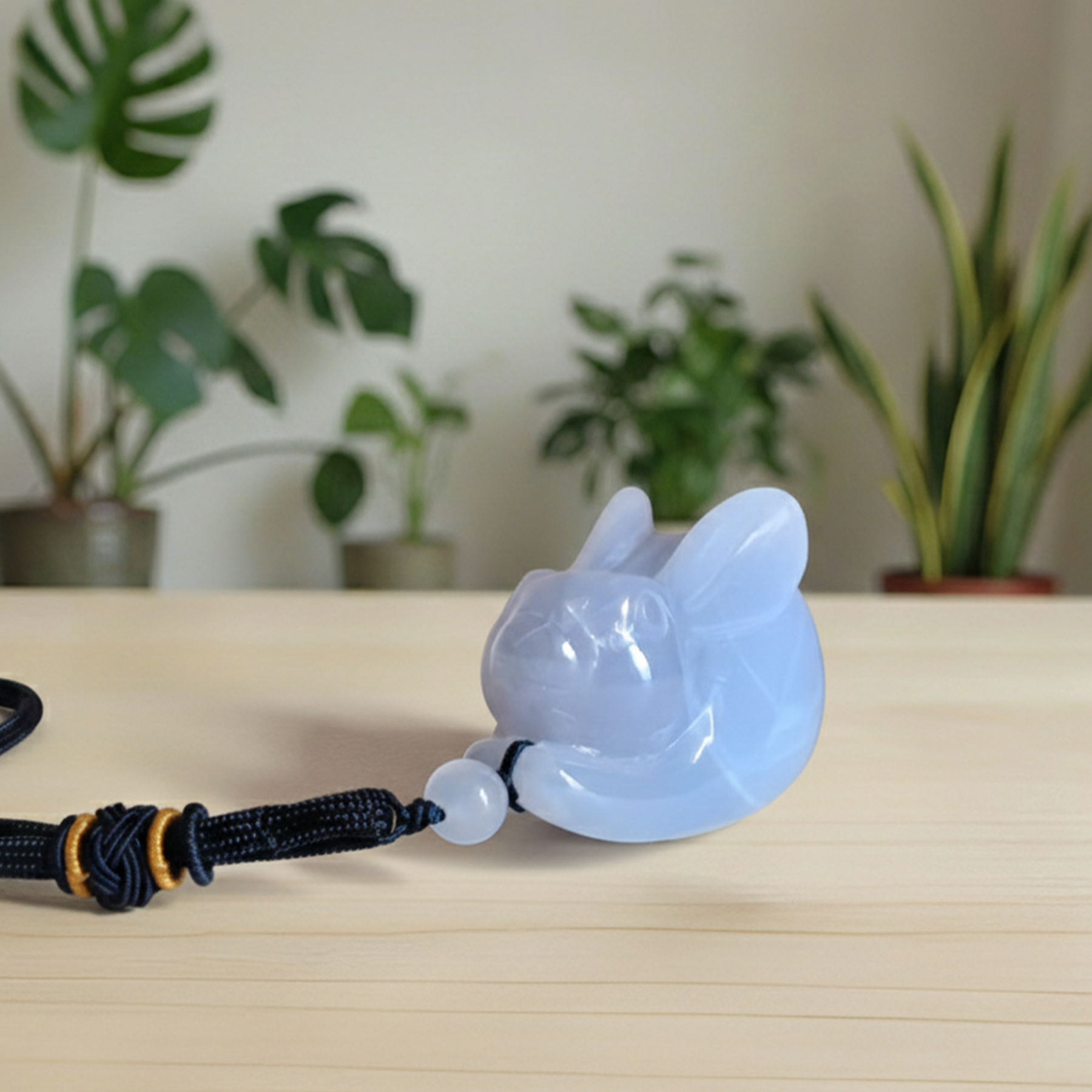 Blue Chalcedony Rabbit Fidget – Stress Relief — view 3