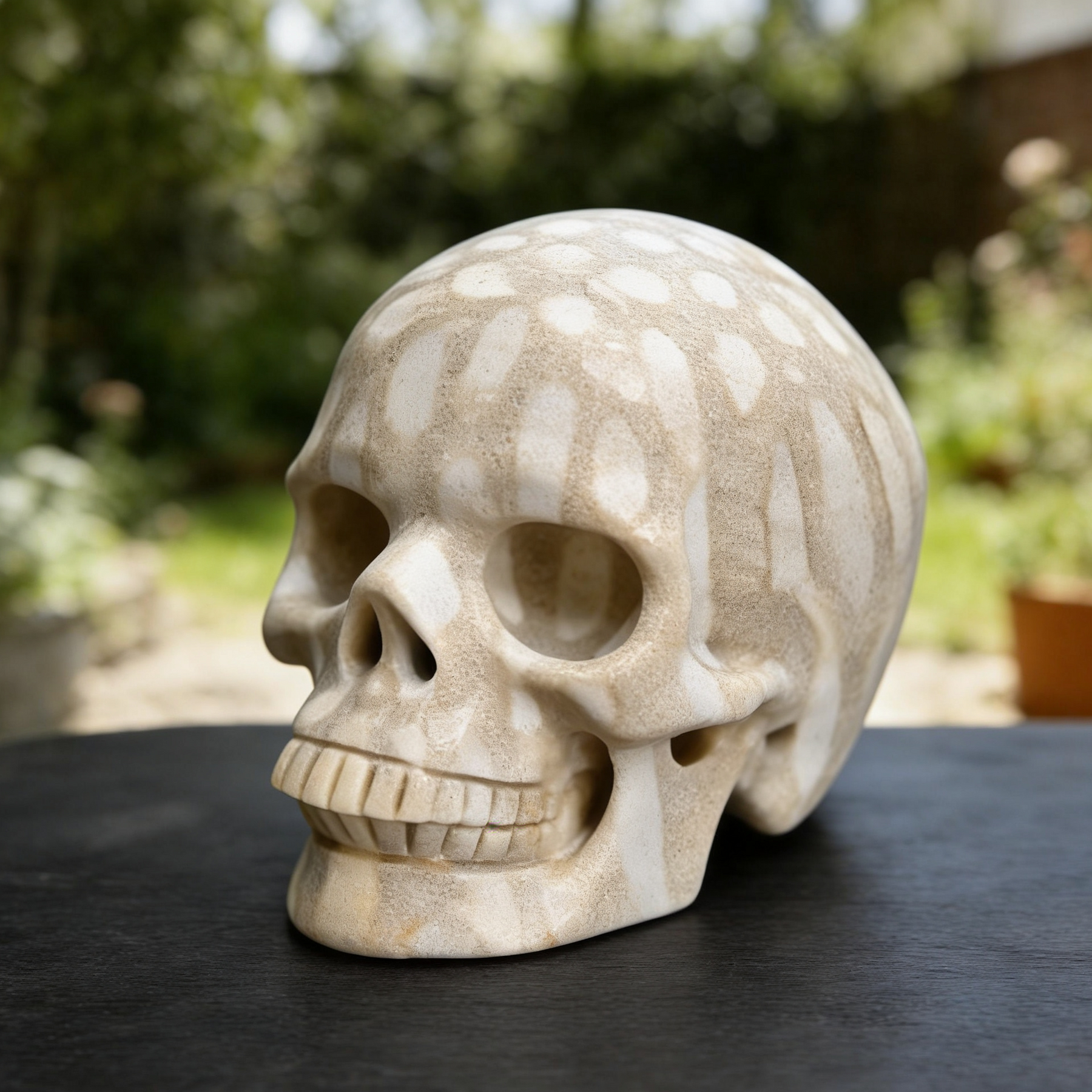 3 Inch Coral Fossil Crystal Skull — view 7