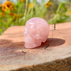 4.5 Inch Rose Quartz Crystal Skull — view 2