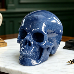 4.5 Inch Blue Aventurine Crystal Skull — view 1