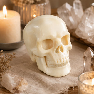 3-inch Ivory Jade Skull
