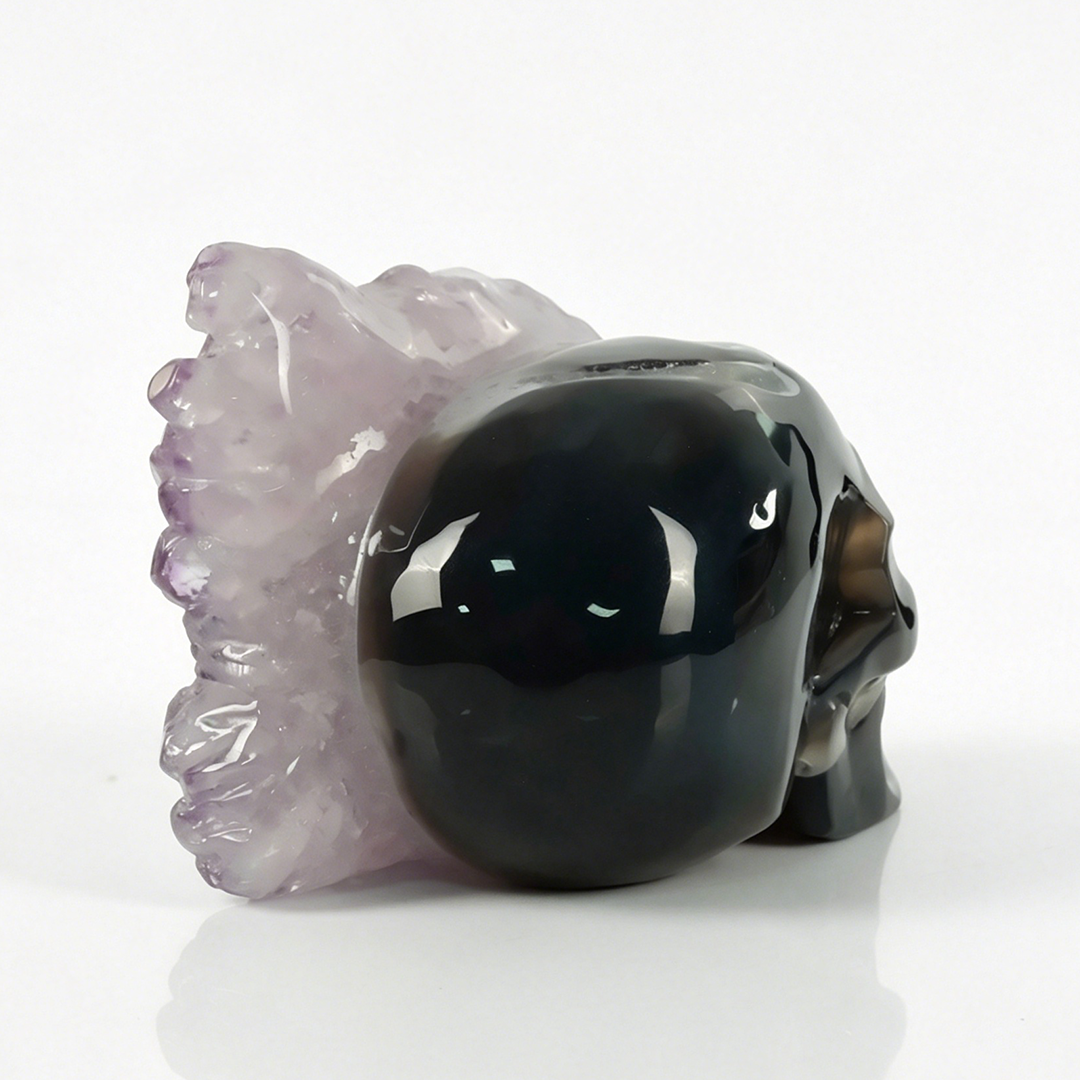 5 inch Amethyst Cluster Skull — view 8