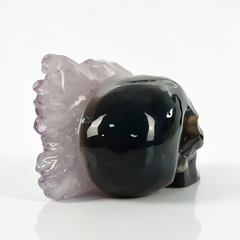 5 inch Amethyst Cluster Skull — view 8