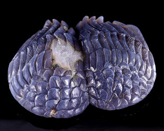 Amethyst Angel Wings Heart Geode