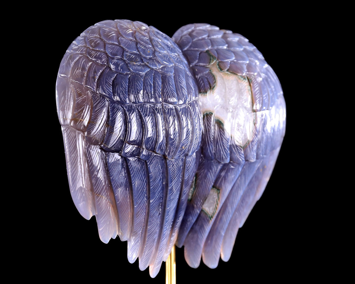 Amethyst Angel Wings Heart Geode