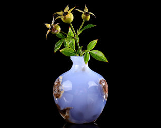 Blue Chalcedony Vase