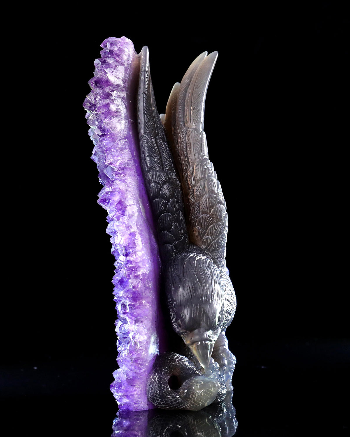 Amethyst Eagle & Serpent Geode