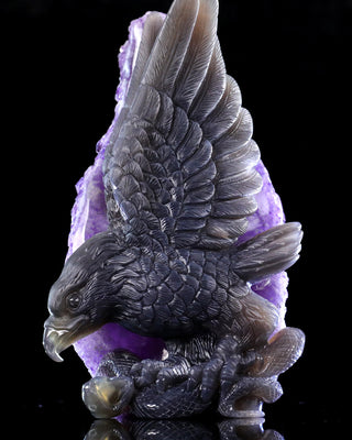 Amethyst Eagle & Serpent Geode