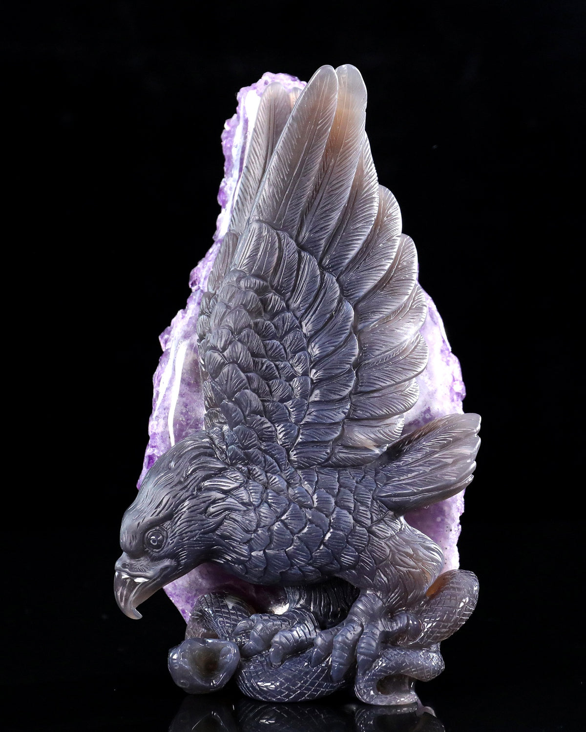 Amethyst Eagle & Serpent Geode