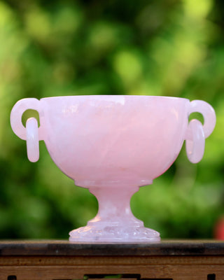 Rose Quartz Candy Bowl with Lid