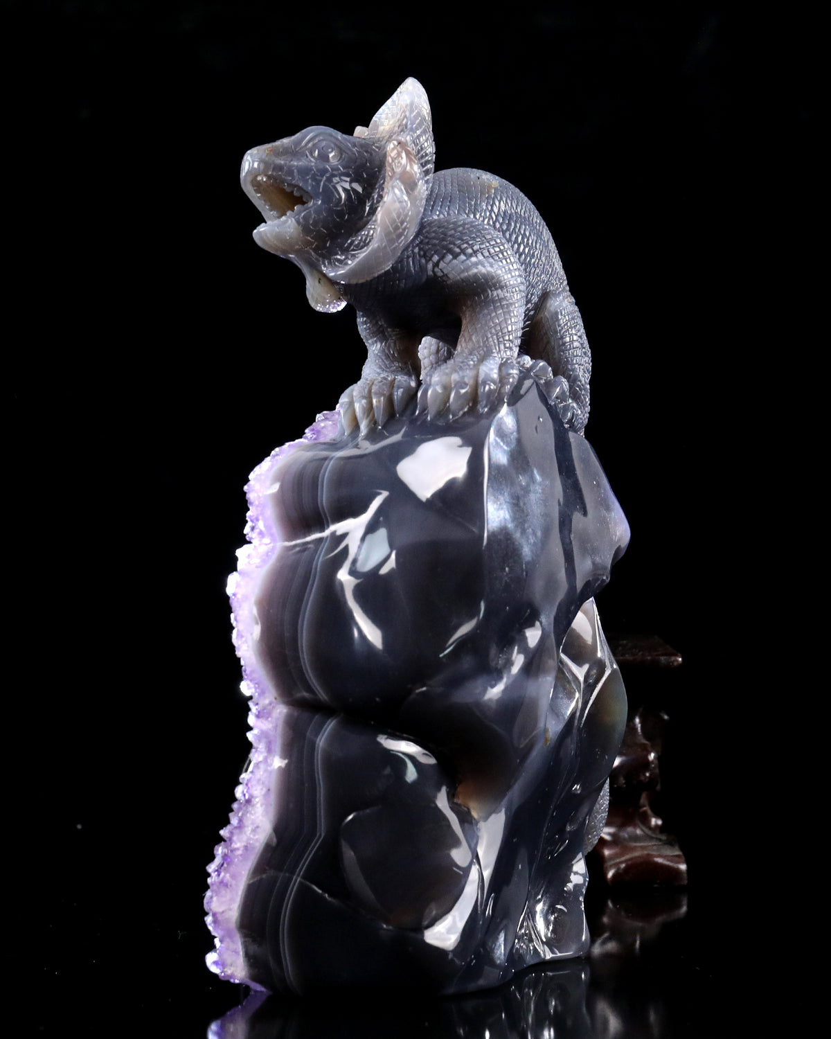 Amethyst Chameleon Geode