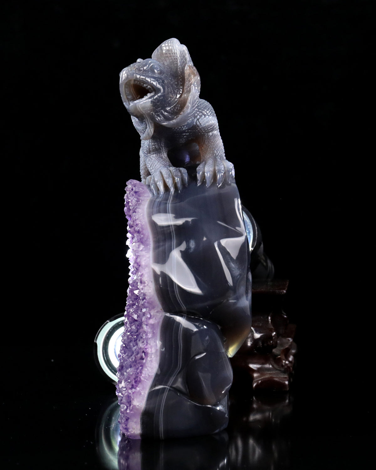 Amethyst Chameleon Geode