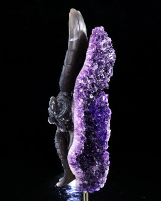 Amethyst Winged Owl Geode