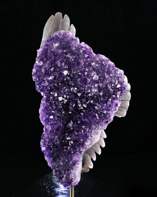 Amethyst Winged Owl Geode