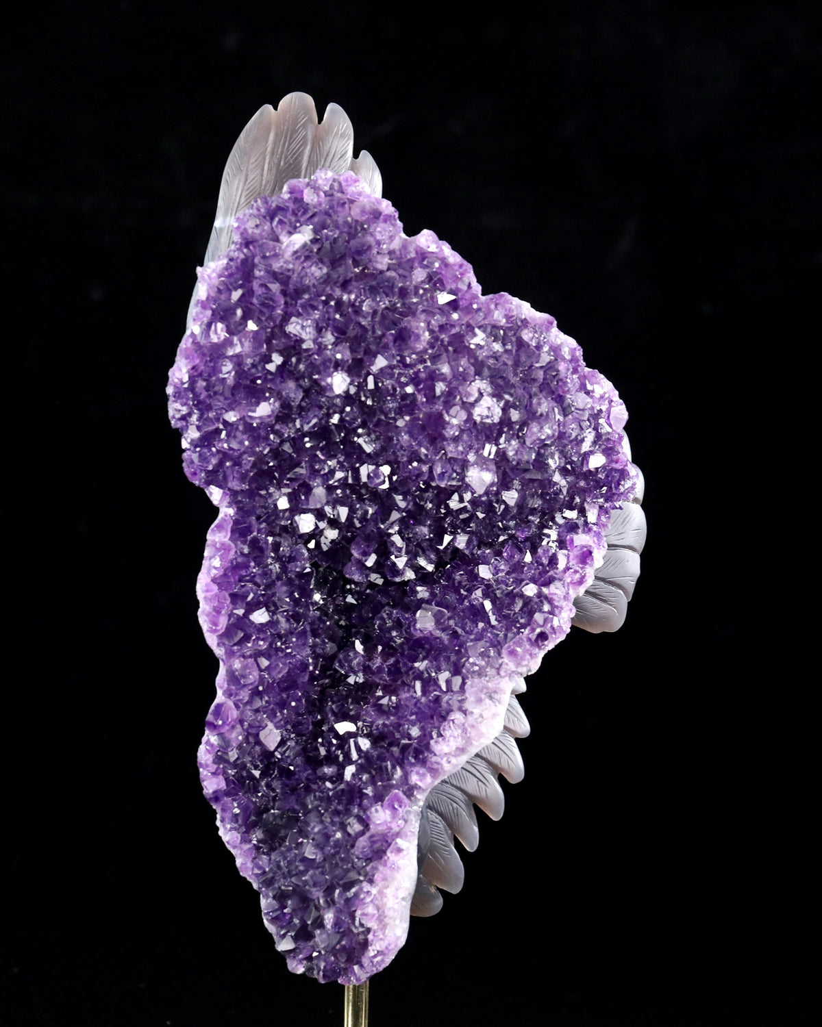 Amethyst Winged Owl Geode