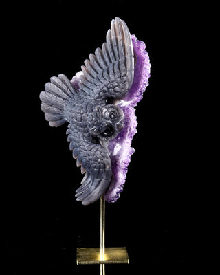 Amethyst Winged Owl Geode