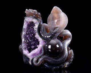 Amethyst Cobra & Orb Geode