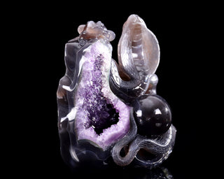 Amethyst Cobra & Orb Geode