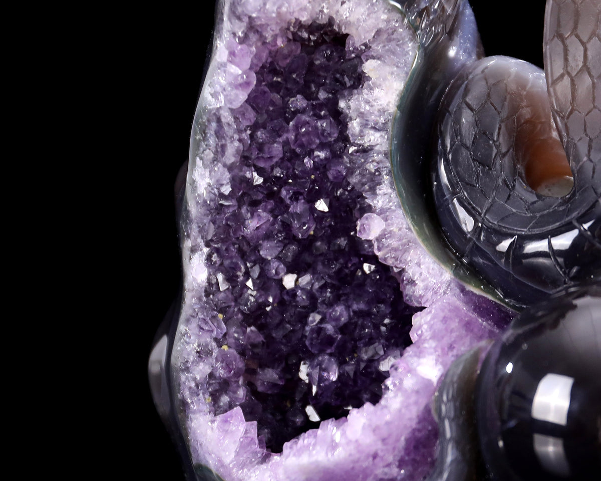 Amethyst Cobra & Orb Geode
