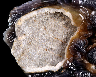 Agate Dragon Guardian Druzy Geode