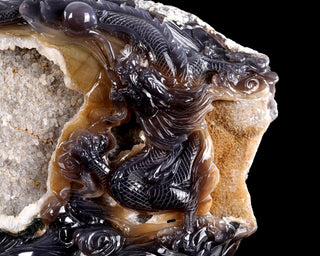 Agate Dragon Guardian Druzy Geode
